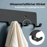 glasvilla Kleiderhaken Garderobenhaken zum Bohren oder Kleben, Wandhaken mit 7 Haken, Garderobenleiste Wandgarderobe  Stalo-17