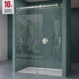 glasvilla Duschtür Nischentür dusche Duschabtrennung Duschkabine Schiebetür 8mm ESG in Klarglas mit NANO 4-Punktbefestigung Teramo04-2