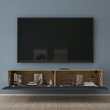 glasvilla Fernsehtisch Fernsehschrank TV Schrank Verdeckter Griff mit Soft-Close Lowboard Hängeschrank für Wohnzimmer Fernsehschrank02