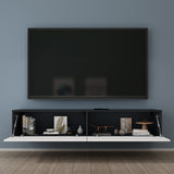 glasvilla Fernsehtisch Fernsehschrank TV Schrank Verdeckter Griff mit Soft-Close Lowboard Hängeschrank für Wohnzimmer Fernsehschrank02