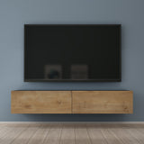 Glasvilla Design – Mueble TV suspendido con cierre suave y tirador oculto (Fernsehschrank02)