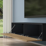 glasvilla Fernsehtisch Fernsehschrank TV Schrank Verdeckter Griff mit Soft-Close Lowboard Hängeschrank für Wohnzimmer Fernsehschrank02