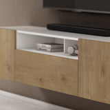 glasvilla TV Schrank Fernsehschrank 3 Türen mit Soft-Close Lowboard Hängeschrank Fernsehtisch für Wohnzimmer Fernsehschrank03