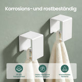 glasvilla Handtuchhaken ohne Bohren, Kleiderhaken Handtuchhalter selbstklebend , Badetuchhalter Wandhaken für Bad und Küche,  Tavrin-01