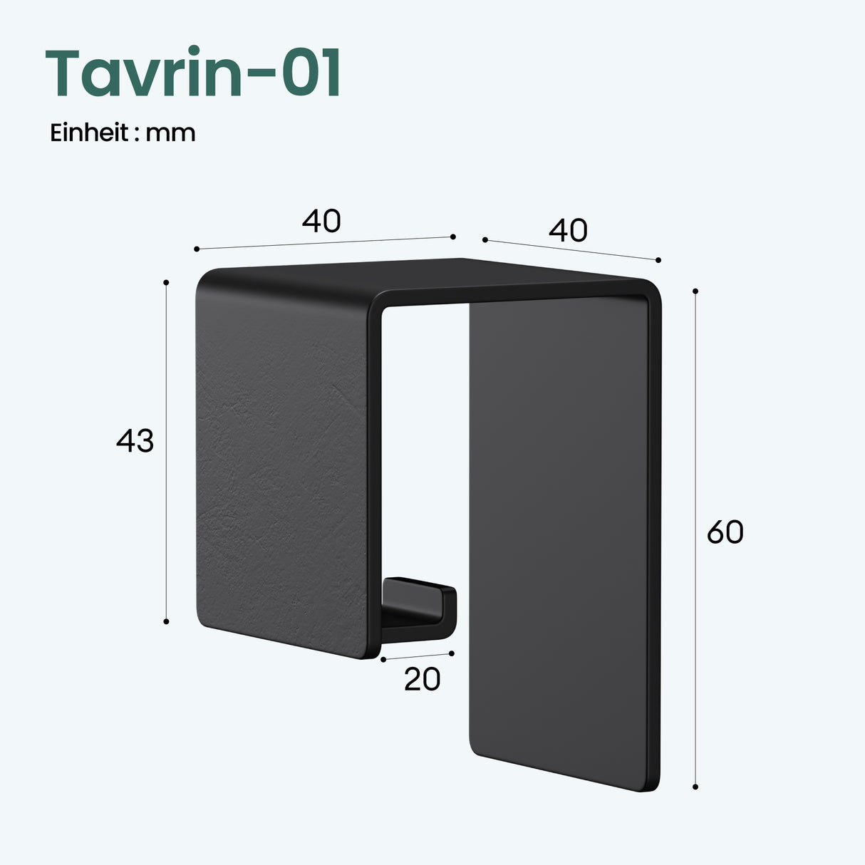 glasvilla Handtuchhaken ohne Bohren, Kleiderhaken Handtuchhalter selbstklebend , Badetuchhalter Wandhaken für Bad und Küche,  Tavrin-01