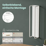 Glasvilla Porta Asciugamani da Parete Adesivo, Portasciugamani in Metallo Impermeabile, Installazione Orizzontale o Verticale, Porta Salviette per Bagno, Cucina, Tavrin-03