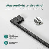 glasvilla Handtuchhalter aus Edelstahl, Handtuchstange  38cm | Hantuchhalterung Wandmontage für Bad & Küche, Badetuchhalter Einarmig Tavrin-05