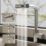 glasvilla Wasserhahn Küche Küchenarmatur mit Brause Ausziehbar, Küchenwasserhahn 360°Schwenkbar 3 Sprühfunktionen, Mischbatterie Spültischarmatur aus Edelstahl Turnix-02