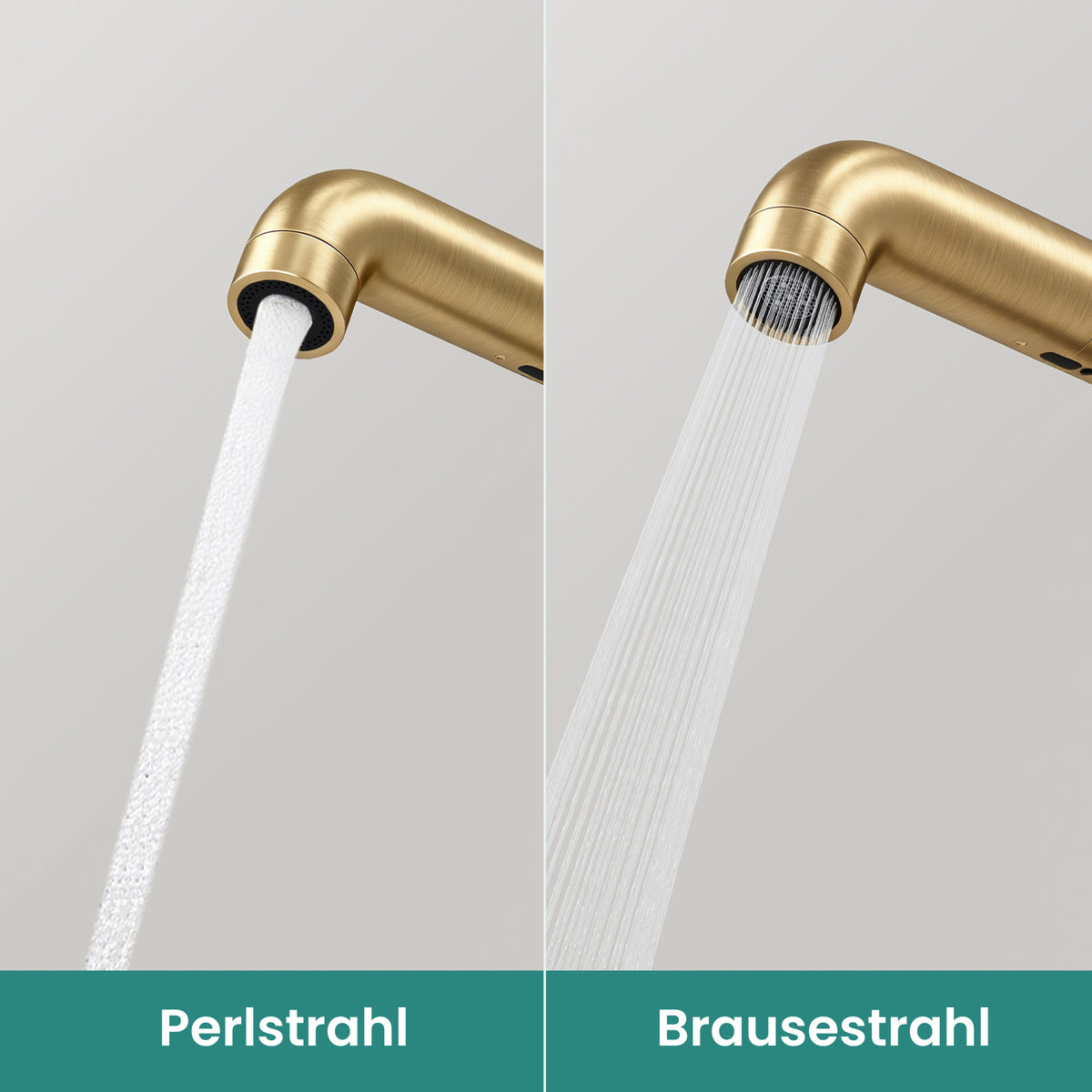 glasvilla Wasserhahn Küche Küchenarmatur mit Brause Ausziehbar, Küchenwasserhahn 360°Schwenkbar, Mischbatterie Spültischarmatur aus Edelstahl Turnix-04