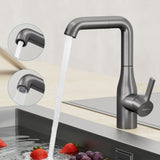 glasvilla Wasserhahn Küche Küchenarmatur mit Brause Ausziehbar, Küchenwasserhahn 360°Schwenkbar, Mischbatterie Spültischarmatur aus Edelstahl Turnix-04