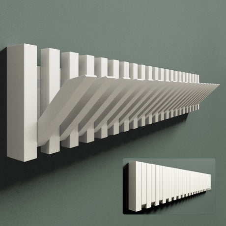 Glasvilla Design – Perchero de pared de madera con 7 ganchos magnéticos abatibles Twigro-01