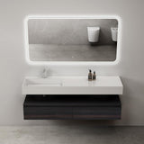 glasvilla Badmöbelset Waschtisch mit Unterschrank 150x48x25cm mit Soft-Close Schubladen inkl. Mineralguss-Waschbecken UP