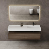 glasvilla Badmöbelset Waschtisch mit Unterschrank 150x48x25cm mit Soft-Close Schubladen inkl. Mineralguss-Waschbecken UP