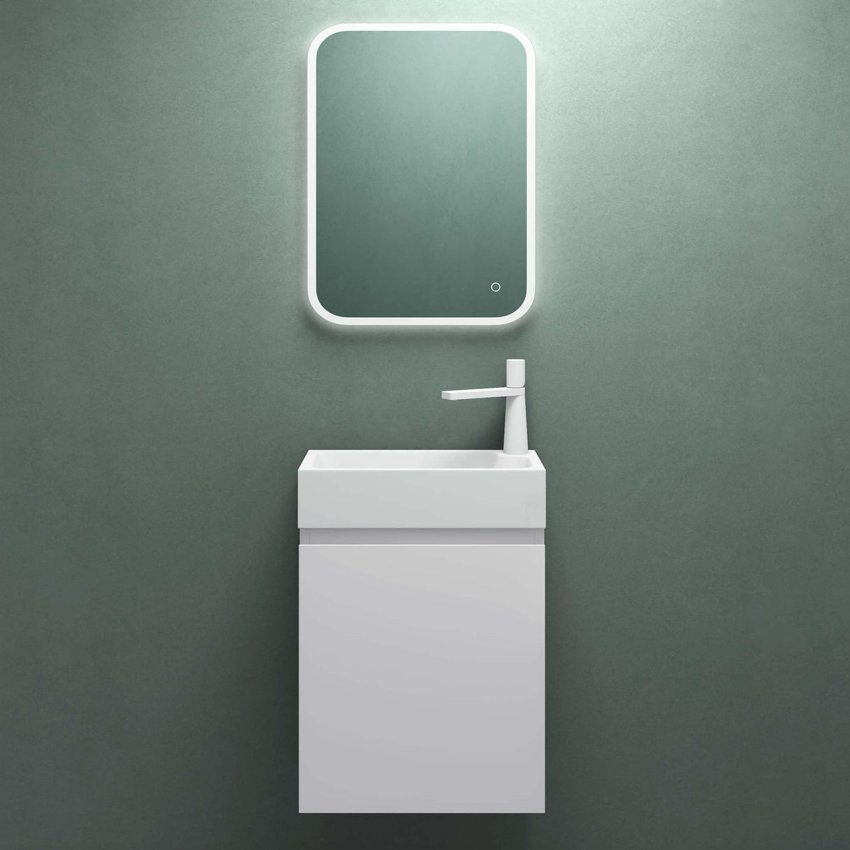 glasvilla Badmöbelset Badezimmermöbel bestehend aus Waschbecken Weiß und Waschbeckenunterschrank BTH: 46x26x63cm Pisa02