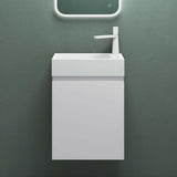 glasvilla Badmöbelset Badezimmermöbel bestehend aus Waschbecken Weiß und Waschbeckenunterschrank BTH: 46x26x63cm Pisa02