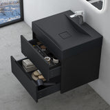 glasvilla Badmöbel-Set  Badezimmermöbel Waschbeckenunterschrank mit Softclose Schubladen inkl. Mineralguss Waschbecken Yoga