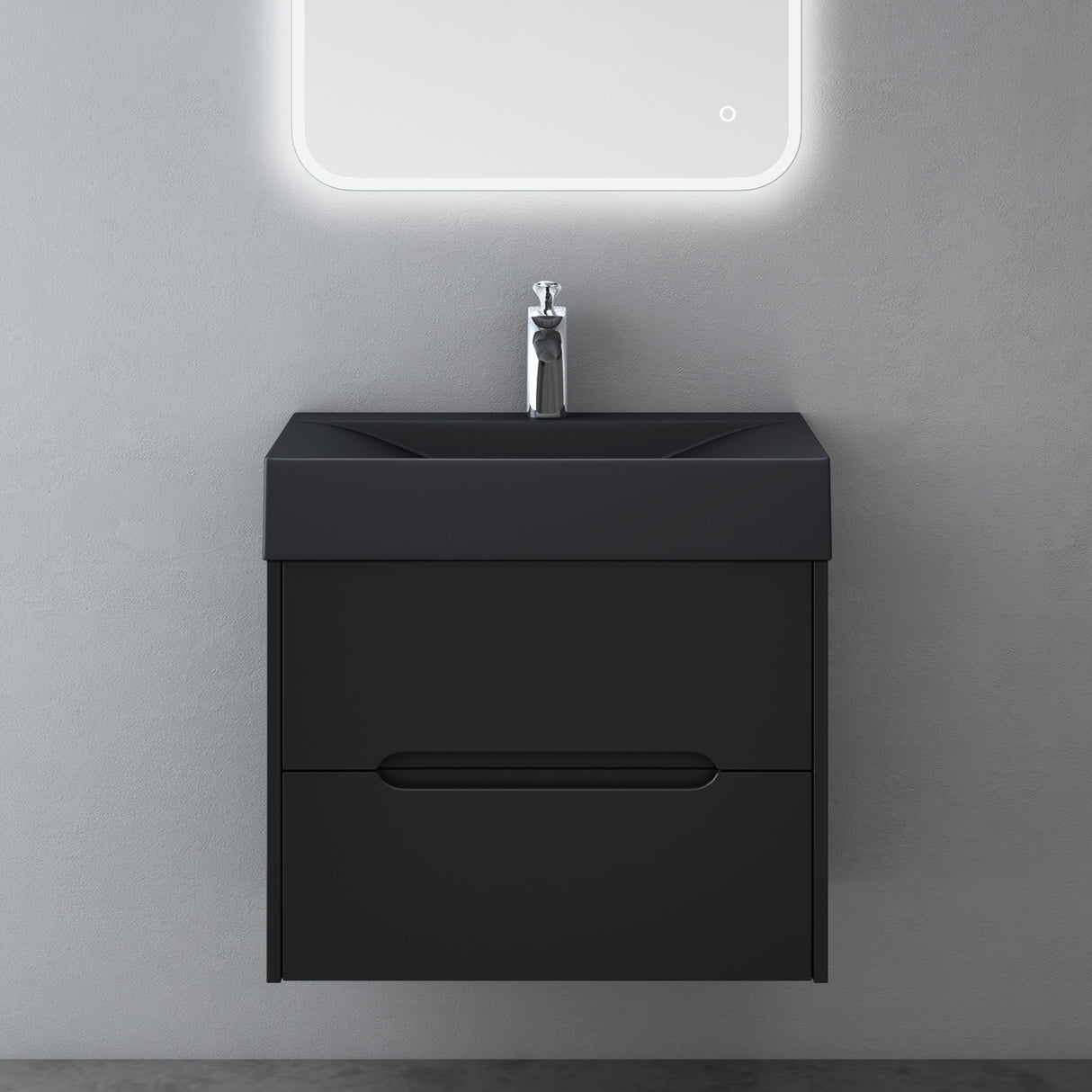 glasvilla Badmöbel-Set  Badezimmermöbel Waschbeckenunterschrank mit Softclose Schubladen inkl. Mineralguss Waschbecken Yoga