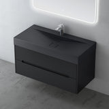 glasvilla Badmöbel-Set  Badezimmermöbel Waschbeckenunterschrank mit Softclose Schubladen inkl. Mineralguss Waschbecken Yoga