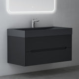 glasvilla Badmöbel-Set  Badezimmermöbel Waschbeckenunterschrank mit Softclose Schubladen inkl. Mineralguss Waschbecken Yoga