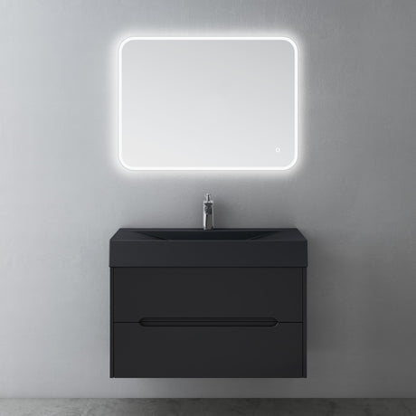 glasvilla Badmöbel-Set  Badezimmermöbel Waschbeckenunterschrank mit Softclose Schubladen inkl. Mineralguss Waschbecken Yoga