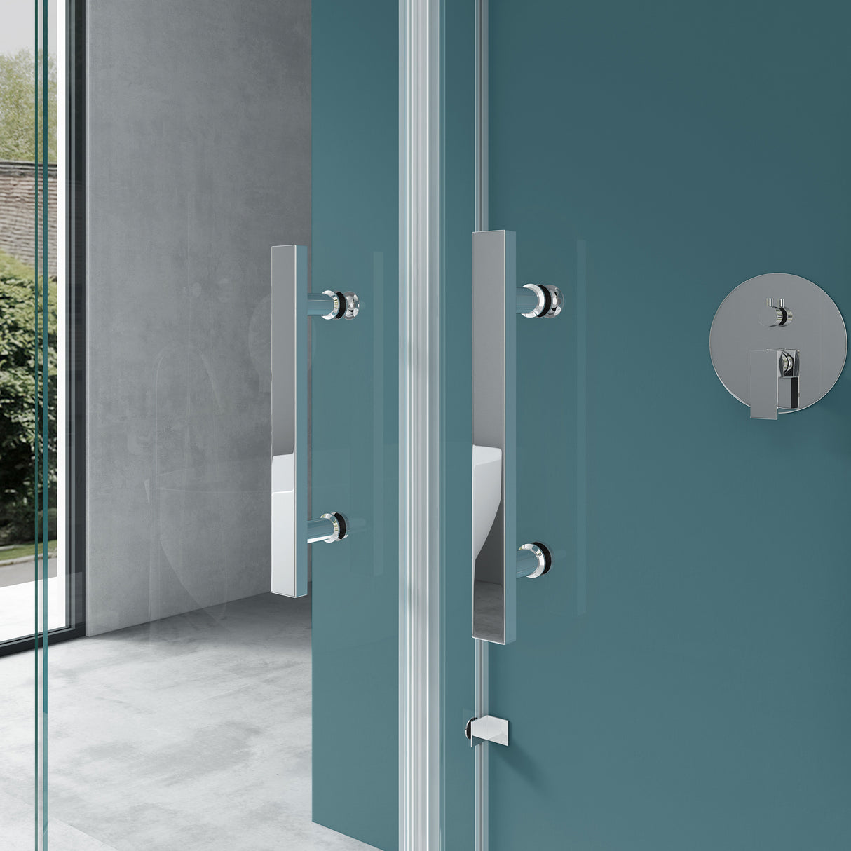 glasvilla Duschkabine U-Form Duschabtrennung 8mm ESG in Klarglas Nano-Beschichtung Ravenna40UK