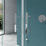 glasvilla Duschkabine U-Form Duschabtrennung 8mm ESG in Klarglas Nano-Beschichtung Ravenna40UK