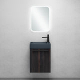 glasvilla Badmöbelset Badezimmermöbel Waschbeckenunterschrank inkl. Waschbecken Anthrazit matt und LED-Badspiegel BxTxH 46x26x63 cm Pisa