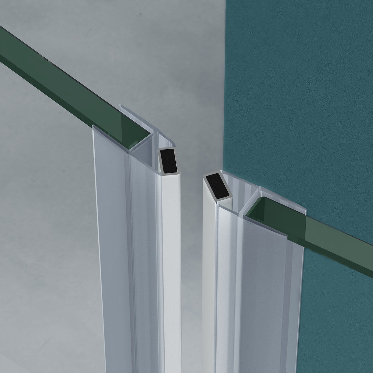 glasvilla Duschkabine U-Form Duschabtrennung 8mm ESG in Klarglas Nano-Beschichtung Ravenna40UK