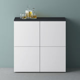 glasvilla Möbel Kommode Aufbewahrungsschrank mit 4 Türen Sideboard Schrank Mehrzweckschrank Schrank04