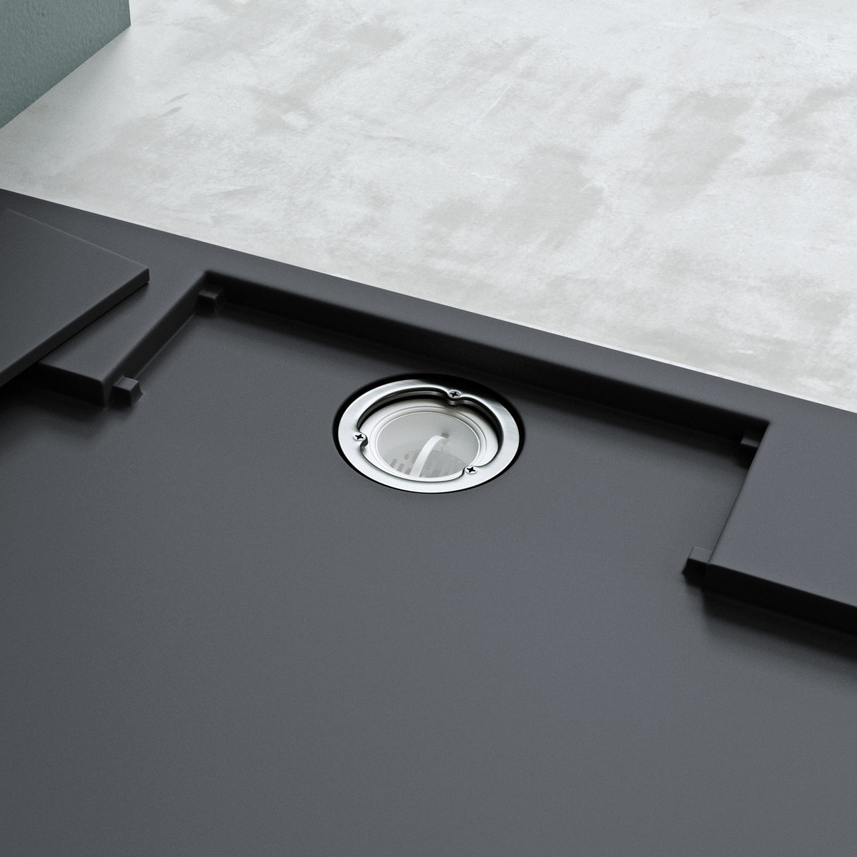 glasvilla Duschwanne Duschtasse aus Mineralguss Rechteckig 70-160cm Mineralgusswanne Geoma04