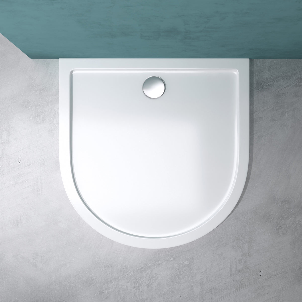 glasvilla Duschtasse Duschwanne aus Acryl Form: Halbkreis Faro4