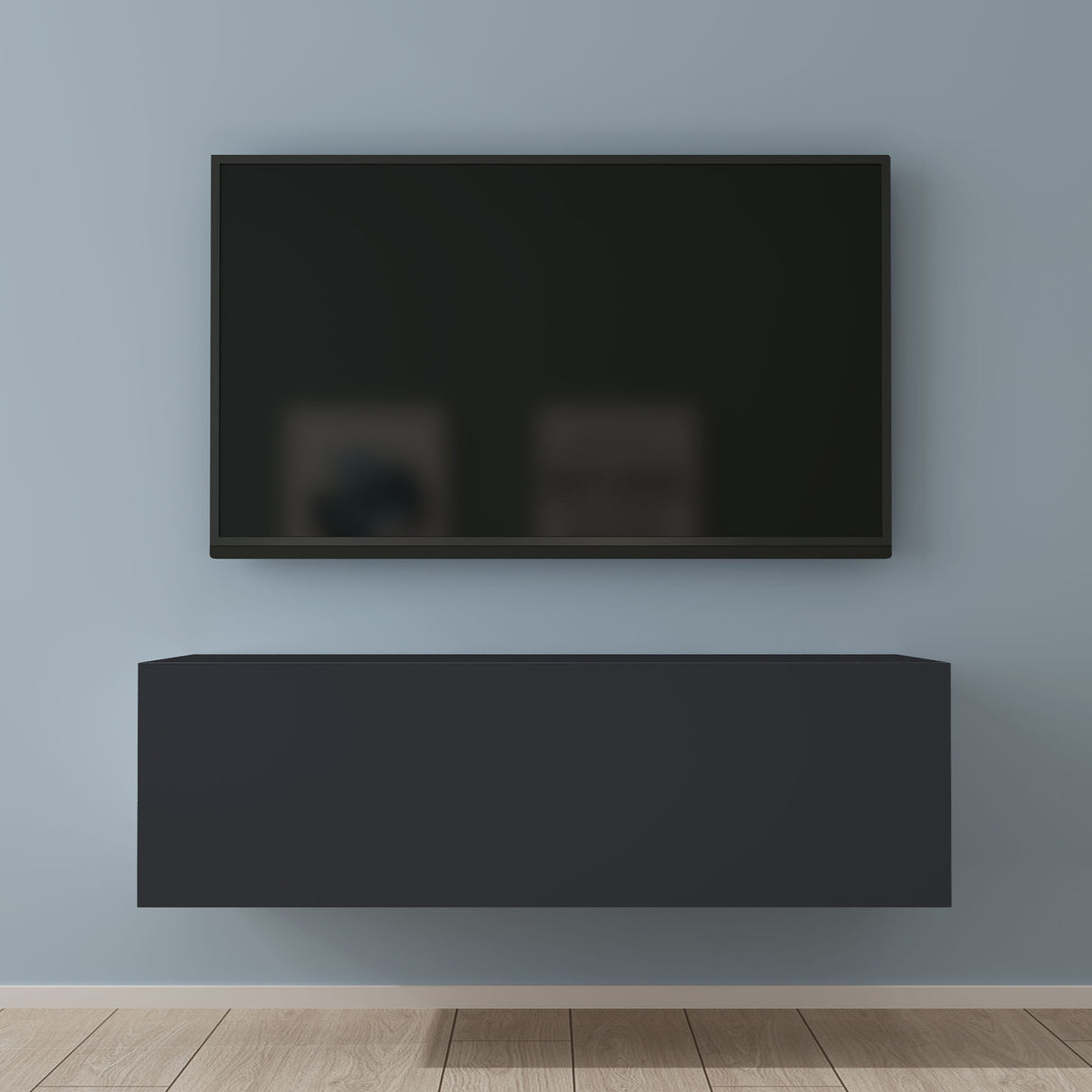 glasvilla Fernsehtisch Fernsehschrank TV Schrank Verdeckter Griff mit Soft-Close Lowboard Hängeschrank für Wohnzimmer Fernsehschrank02