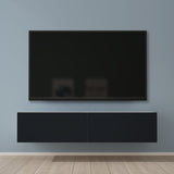 Glasvilla Design – Mueble TV suspendido con cierre suave y tirador oculto (Fernsehschrank02)