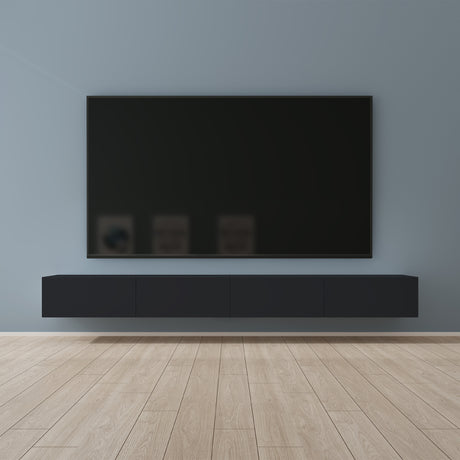 Glasvilla Design – Mueble TV suspendido con cierre suave y tirador oculto (Fernsehschrank02)
