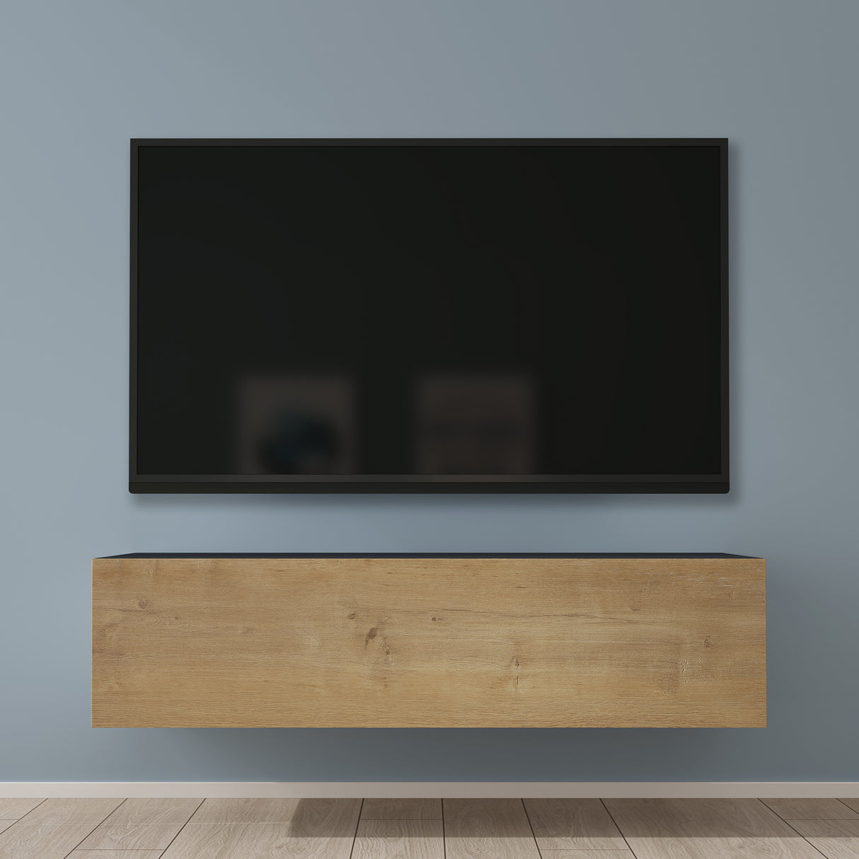 Glasvilla Design – Mueble TV suspendido con cierre suave y tirador oculto (Fernsehschrank02)