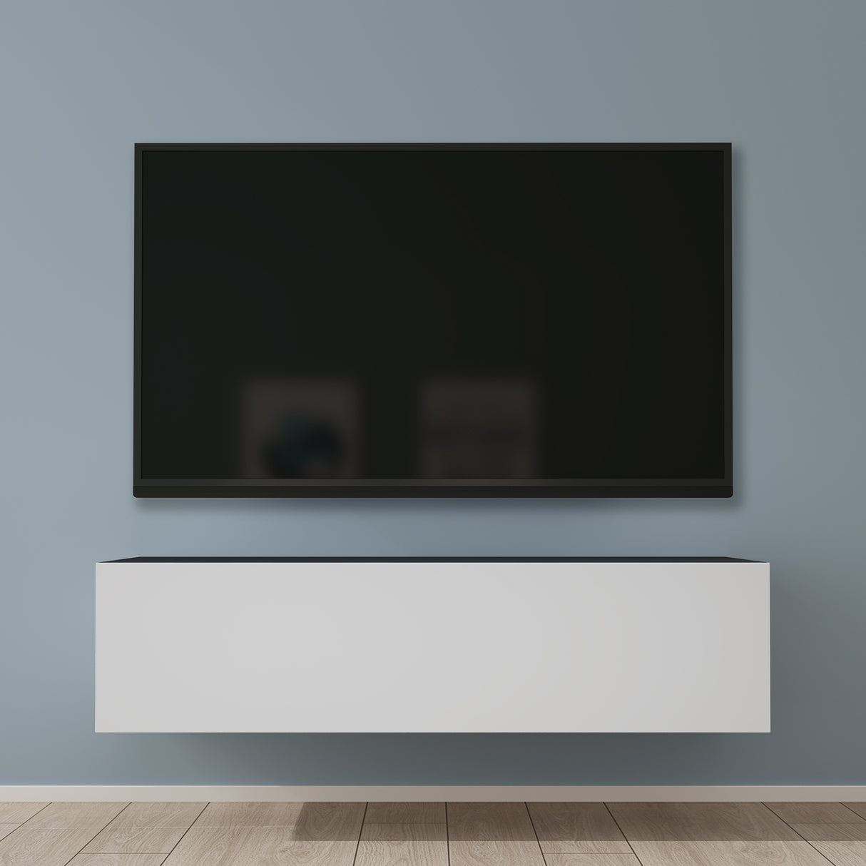 Glasvilla Design – Mueble TV suspendido con cierre suave y tirador oculto (Fernsehschrank02)