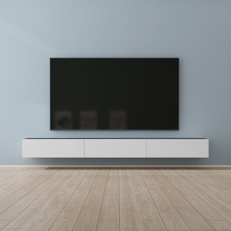 Glasvilla Design – Mueble TV suspendido con cierre suave y tirador oculto (Fernsehschrank02)