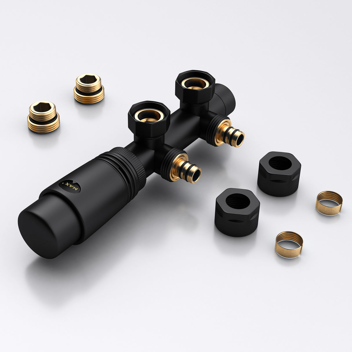 glasvilla Heizkörperventil inkl. -regler mit Temperatureinstellung 6° - 28° Thermostatventil