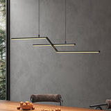 glasvilla Pendelleuchte 105cm LED Hängelampe Linear design 3000K/4000K/6000K Verstellbares Kabel 18W Hängeleuchte für Esszimmer Wohnzimmer Schlafzimmer
