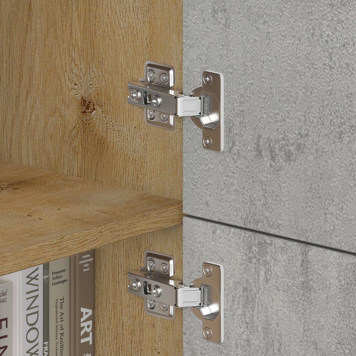 glasvilla Möbel Kommode Aufbewahrungsschrank mit 4 Türen Sideboard Schrank Mehrzweckschrank Schrank04