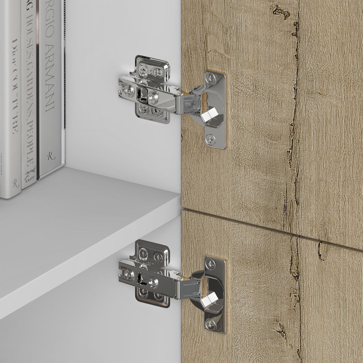 glasvilla Möbel Kommode Aufbewahrungsschrank mit 4 Türen Sideboard Schrank Mehrzweckschrank Schrank04