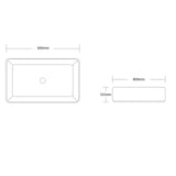 glasvilla Waschbecken Aufsatzwaschbecken Waschtisch aus Keramik in Weiß rechteckig mit Nano-Beschichtung/Lotus-Effekt Brüssel106