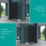 glasvilla Duschwand für Dusche Duschabtrennung Walk-In ESG-Sicherheitsglas 10mm NANO Glas BRAM1 & BRAM3 Bremen2VG