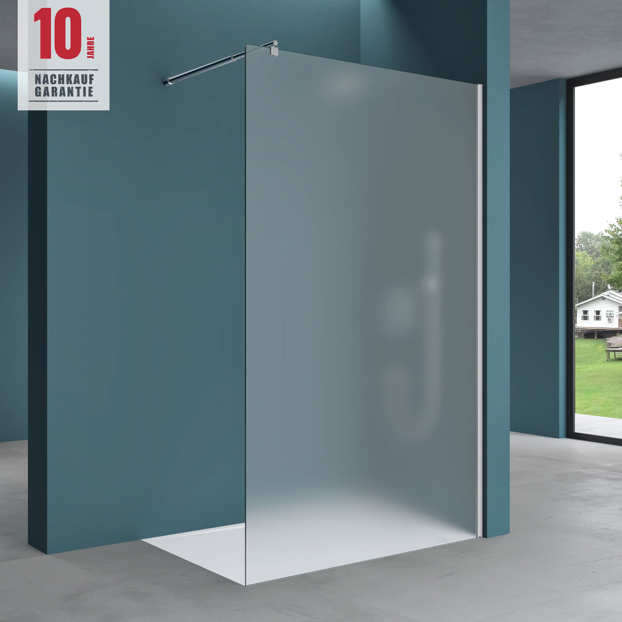 glasvilla Duschwand für Dusche Duschabtrennung Walk-In Dusche ESG-Sicherheitsglas 8mm NANO Glas BRAM1 & BRAM3 Bremen1VS