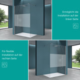 glasvilla Duschwand für Dusche Duschabtrennung Walk-In Dusche ESG-Sicherheitsglas 10mm NANO Glas Bremen2MS