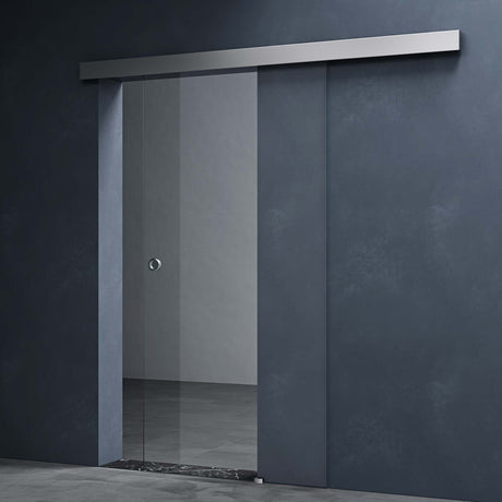 glasvilla Glasschiebetür komplettset Amalfi H: 2050mm, Griffart: Muschelgriff, inkl. Softclose-Automatik, 8mm ESG-Sicherheitsglas