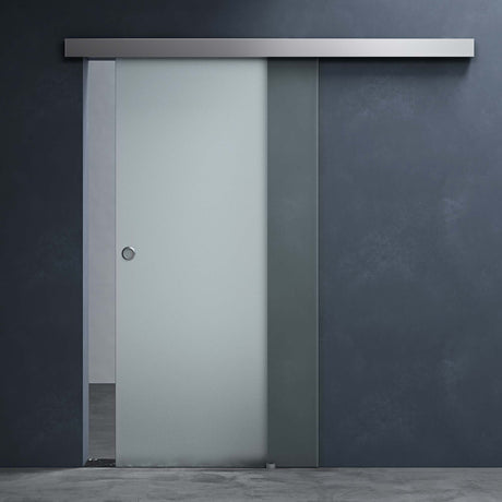 glasvilla Glasschiebetür komplettset Amalfi H: 2050mm, Griffart: Muschelgriff, inkl. Softclose-Automatik, 8mm ESG-Sicherheitsglas