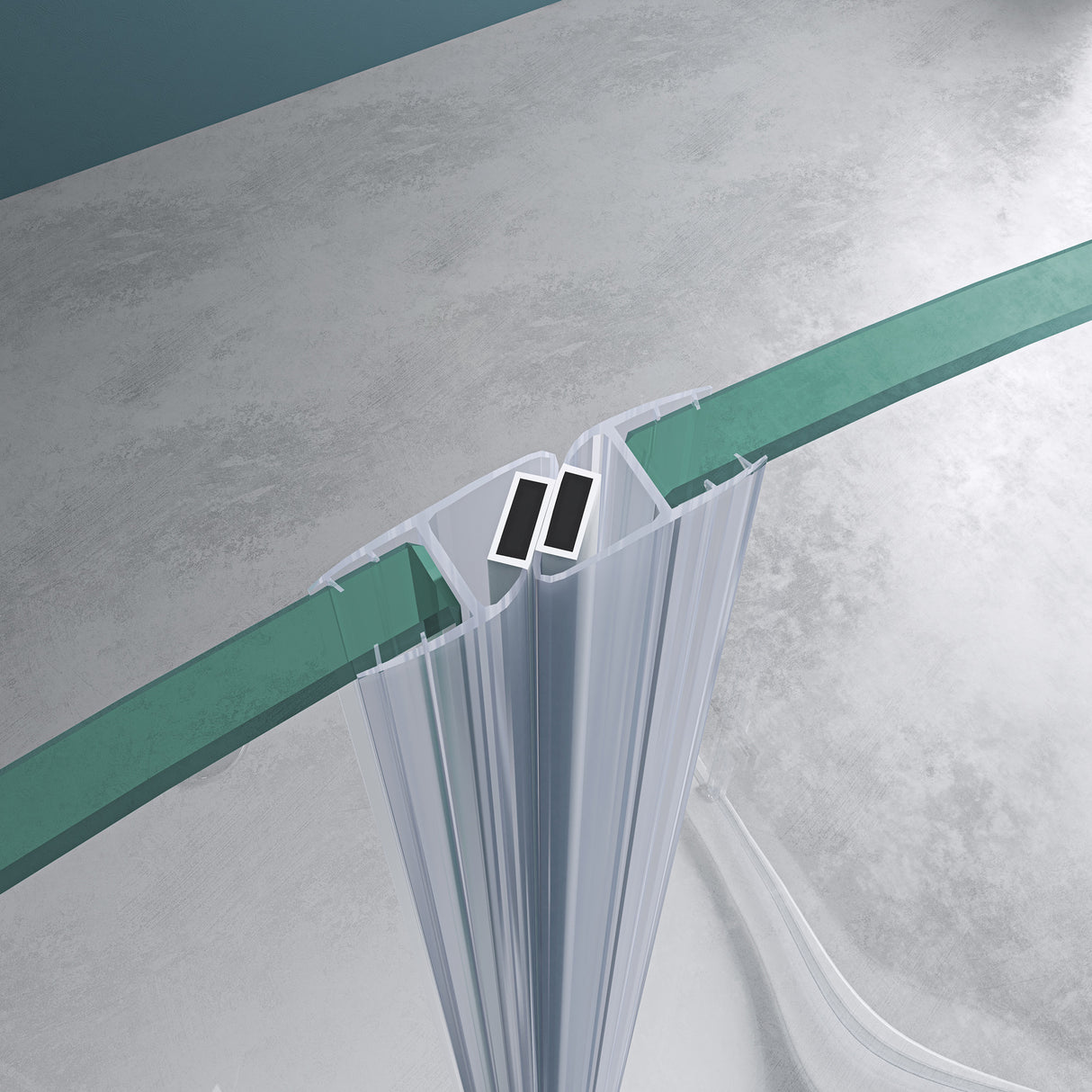 glasvilla Duschkabine U Form Dusche halbkreis 6mm ESG-Sicherheitsglas mit Easy-Clean Nano-Beschichtung Ravenna03