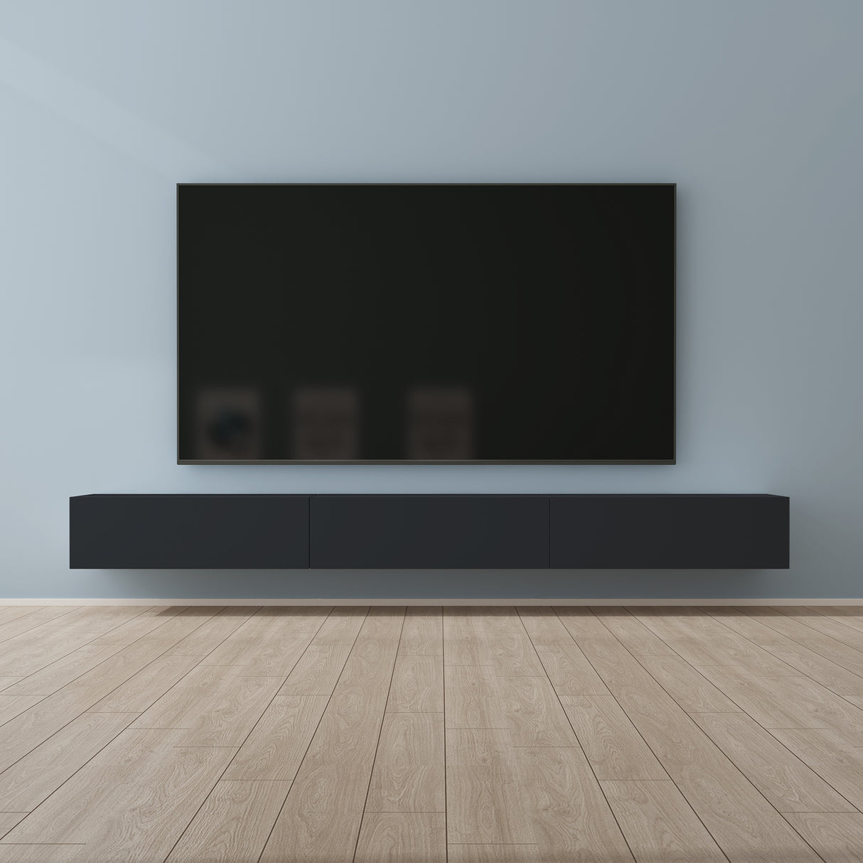 Glasvilla Design – Mueble TV suspendido con cierre suave y tirador oculto (Fernsehschrank02)