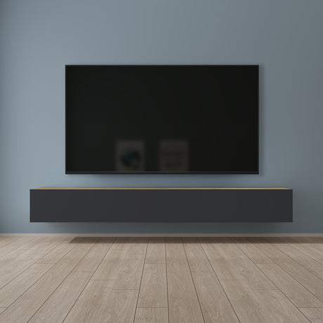Glasvilla Design – Mueble TV suspendido con cierre suave y tirador oculto (Fernsehschrank02)